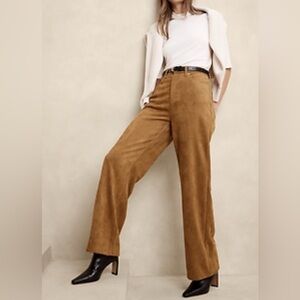 Banana Republic - NWT ULTRA HIGH-RISE WIDE-LEG VEGAN SUEDE PANT Size 28/6